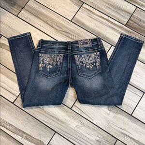 Miss Me Embellished Blue Jeans